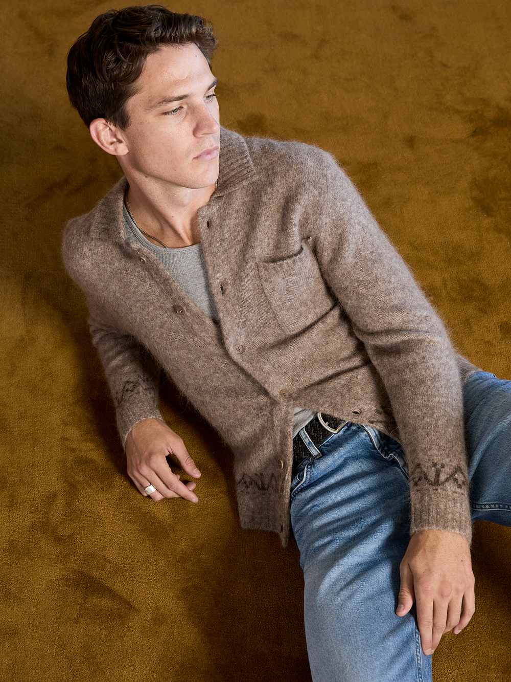 Novel Collared Cardigan